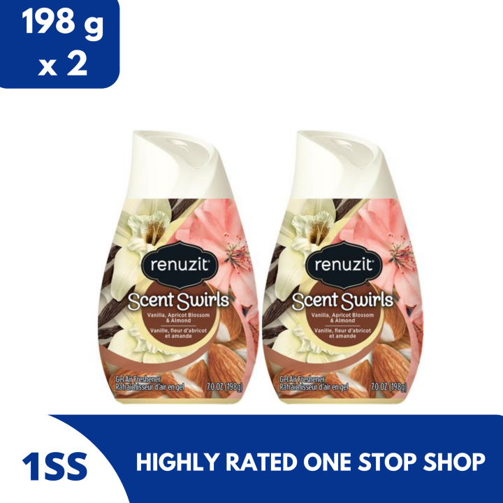 Renuzit Scent Swirls Gel Air Freshener Vanilla Apricot Blossom & Almond