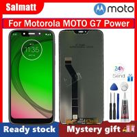 Salmatt อะไหล่หน้าจอ LCD สำหรับ Motorola MOTO,อะไหล่หน้าจอ G7ตัวประกอบดิจิตอลหน้าจอสัมผัสสำหรับ XT1955เพาเวอร์ G7โมโตโรล่าโมโต