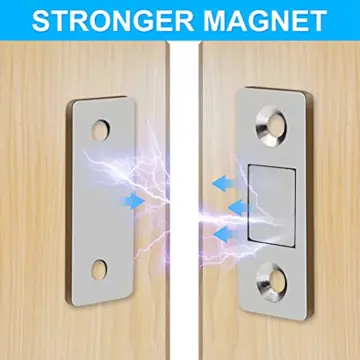 Magnetic Door Catches Self Adhesive Cupboard Door Magnets Heavy Duty  Cabinet Door Magnetic Catch Stainless Steel Drawer Magnet Latch For(4 Sets)  -t