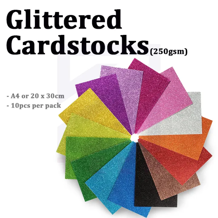 Glitter Cardstock Paper, 10pcs Per Pack Sparkly Paper Premium Craft