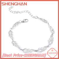 SHENGHAN Punk Flame สร้อยคอใส่ตรงไหปลาร้ากำไลโซ่ฮิปฮอปโลหะสร้อยโชคเกอร์ผู้หญิง