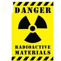 【cw】 DANGER RADIOACTIVE MATERIALS Car Sticker Warning Decal for 500 Abarth 500x 5000L Panda 10CMx14CM 【hot】