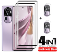 4in 1กระจกนิรภัยสำหรับ Oppo Reno 10 Pro Plus ปกป้องหน้าจอสำหรับฟิล์มป้องกันเลนส์กล้องถ่ายรูป Oppo Reno 10 Pro 10 Pro Plus