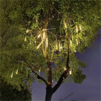 LED ฝนดาวตกไฟกันน้ำกลางแจ้ง Led Street Garland สวนตกแต่งคริสต์มาส Fairy Holiday String ไฟ2024