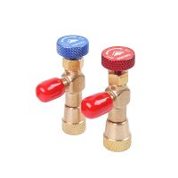 R410a R22 Refrigeration Tool Air conditioning Safety Valve Adapter Fitting 1/4 quot; 5/16 quot; Inch Male/Famale Charging Hose Valve