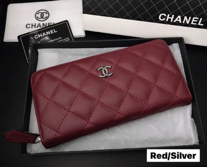 กระเป๋าสตางค์-กระเป๋าถือ-ชาแนล-chanel-ขนาดกว้าง-8นิ้ว