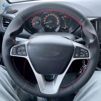 Car Steering Wheel Cover For Lada Vesta Xray 2015 - 2019 Soft Perforated Microfiber Leather DIY Braid with Needles Thread Kits