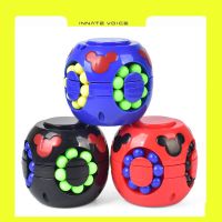 ZK60 2 IN 1 Fingertips finger spinner toy magic Cube Fingertip Gyro stress relief creative puzzles magic beans toy Kid Gift Toys