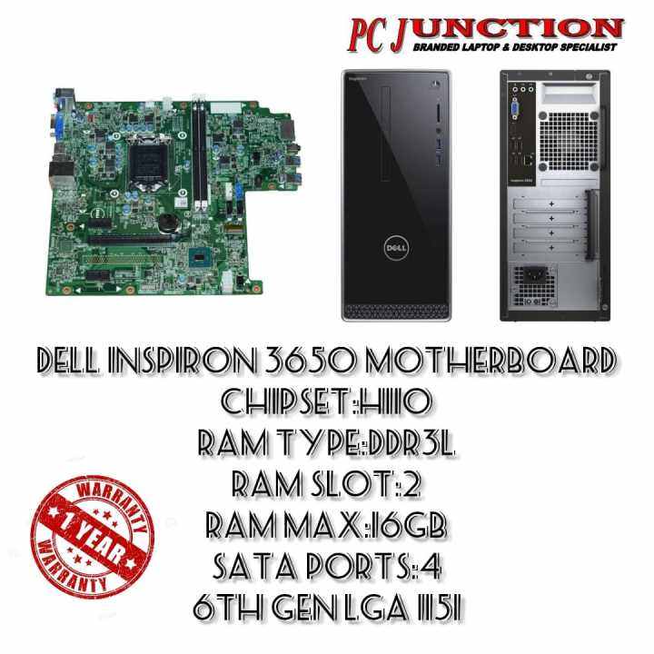 Dell Inspiron 3650 Motherboard (6th Gen Only,LGA 1151,DDR3L , H110