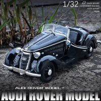 1:32 Audi Wanderer W25K Roadster Alloy Diecast Classic Car Model Pull Back Replica With Sound Light Kids Vehicles Toys Car Model