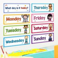 Day of The Week Learning Flashcards English Teaching Aids Kids Homeschool Supplies Educational Posters Classroom Decoration