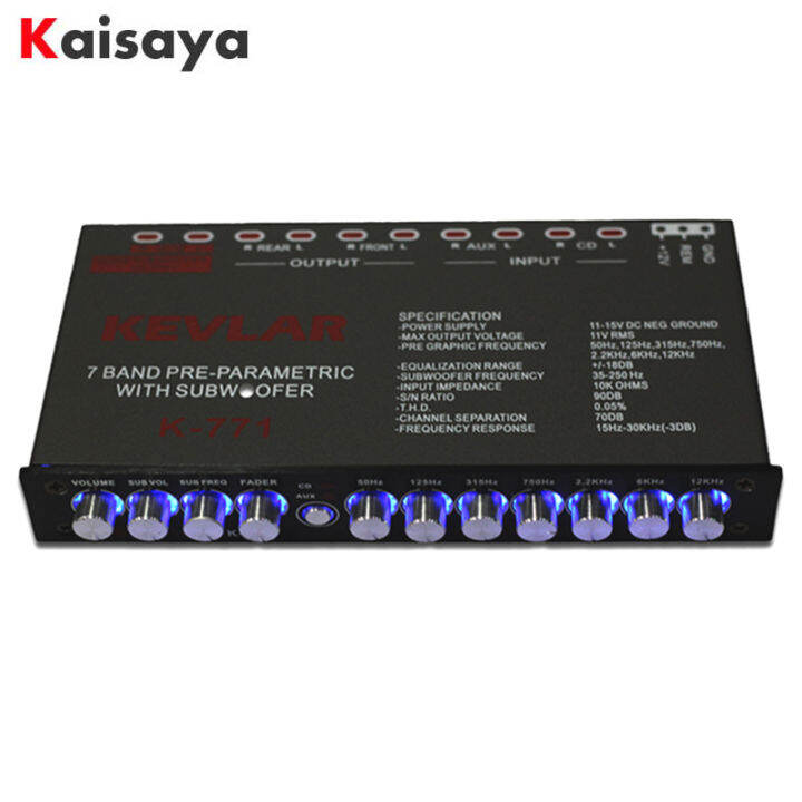 7 segment equalizer Car Audio EQ tuning crossover Amplifier Car