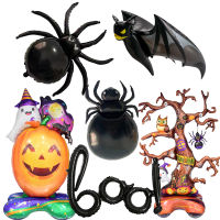 1 PC GIANT Spider บอลลูนแมงมุมสีดำฟอยล์บอลลูนฮาโลวีนบอลลูน Happy Halloween PARTY Decor สยองขวัญวันเกิด-mu xuan trade