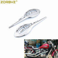 ZORBYZ คู่ Chrome การใช้แก๊สถังป้ายสัญลักษณ์รูปลอกสติกเกอร์สำหรับ Honda Shadow Ace Spirit VT400 VT750รถจักรยานยนต์