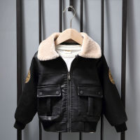 Winter Pu Leather Jacket Tiger Coat Plus Velvet Big Kids Fashion Clothes For Teens Boys Cardigan Children Outwear Coats