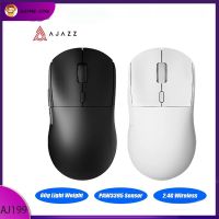 Ajazz Aj199ไร้สาย2.4Ghz + Paw3395เมาส์สำหรับเล่นเกมส์แบบมีสายสำหรับแล็ปท็อป Pc เล่นเกมน้ำหนักเบาและพกพาได้