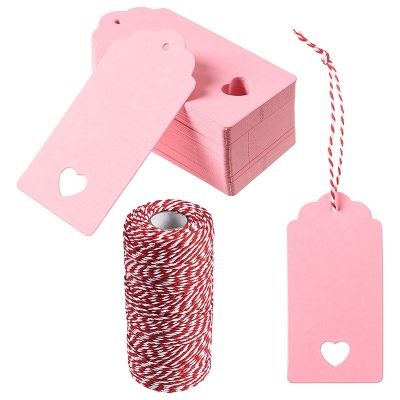 360Piece ValentineS Day Gift Tags Hanging Gift Label Tags Pink Name Price Tags, 2 X 4Inch