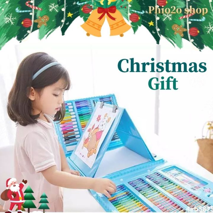 Cheska Olshoppe - 😘Super Mega Art Set 168 pcs coloring set may  watercolors, color pencils, crayons, coloring markers, tahar, eraser at iba  pa.. sulit ka dito mommy, malaki po ang case nia