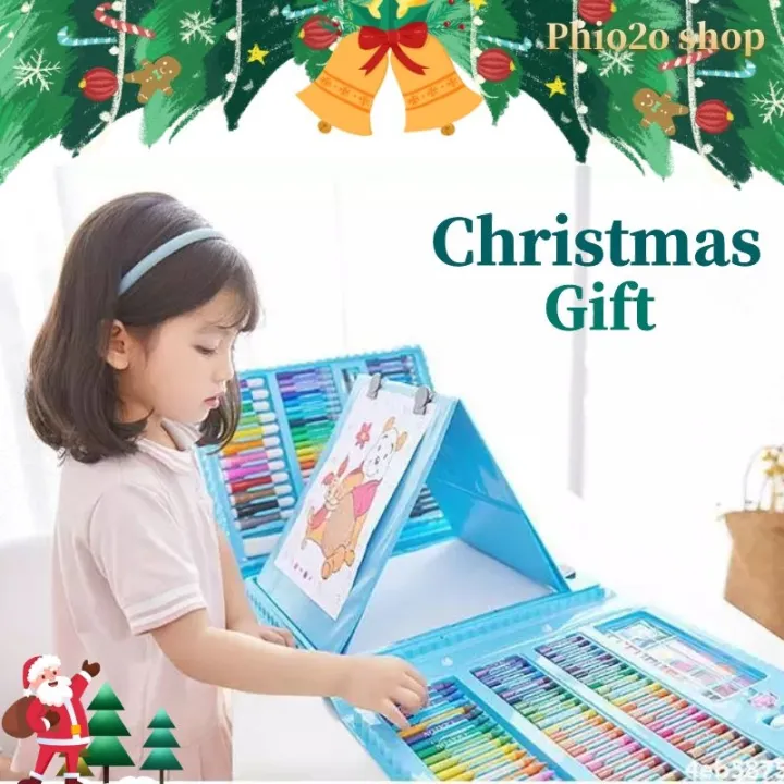 Mega ART Coloring Set Painting set Color Set Water Color Pen Crayon Drawing  set For Children Gifts Tools Kit Boys Girls Students Christmas Birthday  Holiday Festival Neon Book Ink Craft Washable Pencils