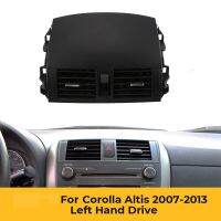 Car Central Dash A/C Air Vents Outlet Grille Panel+Chrome Trim Strip Black &amp; Silver Plastic for Toyota Corolla Altis 2007-2013