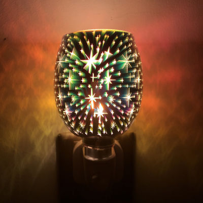 Mosaic Electric Plug In LED Colorful Aroma Diffuser Gypsophila Lamp Wax Melt Oil Burner Wax Warmer Home Decoration