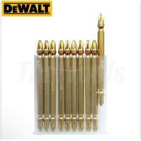 DEWALT ดอกไขควงลม ( 1 แพ็ค 10 ดอก ) สีทอง 2 ด้าน หัวไขควงลม ดอกสว่านหัวแฉก หัวแม่เหล็ก65-100 mm.-งานเทียบ เกรด AAA+เยี่ยมมาก