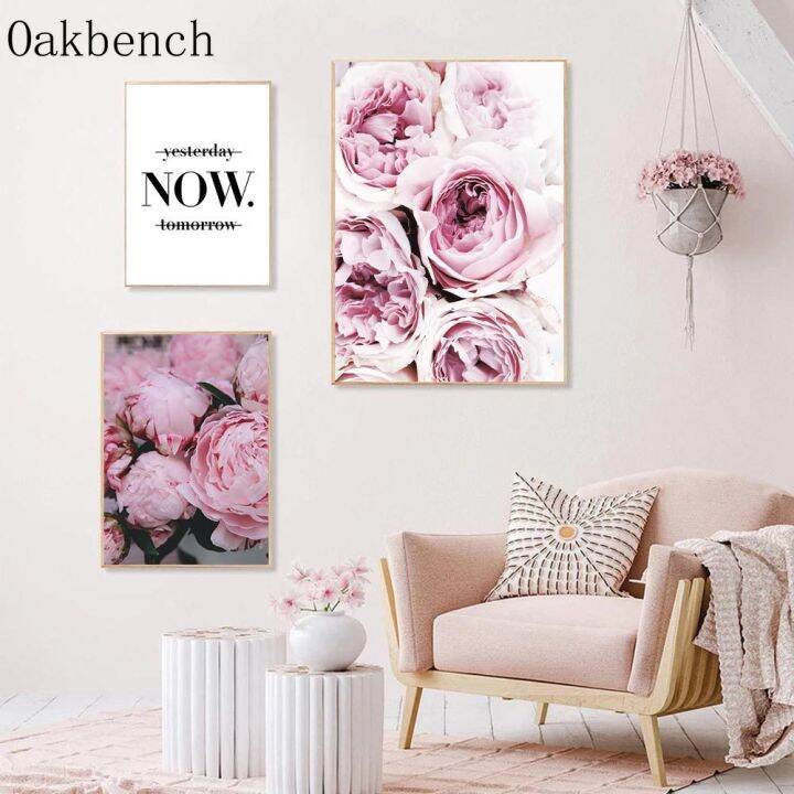 pink-peony-flowers-canvas-painting-motivational-poster-feather-art-print-love-pictures-nordic-home-decor-living-room-decoration-wall-d-cor