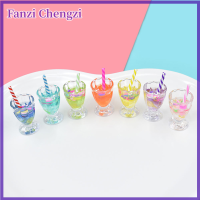 Fanzi แก้วแก้วน้ำผลไม้1ชิ้น1/2บ้านตุ๊กตาสำหรับเด็กจำลองอาหารเล่น