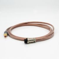 1.2M HIFI OCC Single crystal copper silver-plated wire GX16 to DC plug Linear power supply cable