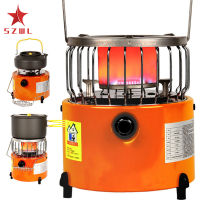 SZWL Mini Ice Fishing Heater Outdoor Portable Stainless Steel Oven Gas Heater With Heating Cooking Functions