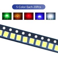 【✆New✆】 Vzhengsha 100ชิ้น2835 Led แบบ Smd อิเล็กตรอนส่วนประกอบฟ้าเหลืองขาวสีเขียวแดงส้มสีม่วง Rgb ของตกแต่งงานปาร์ตี้ไดโอดเปล่งแสงสูง