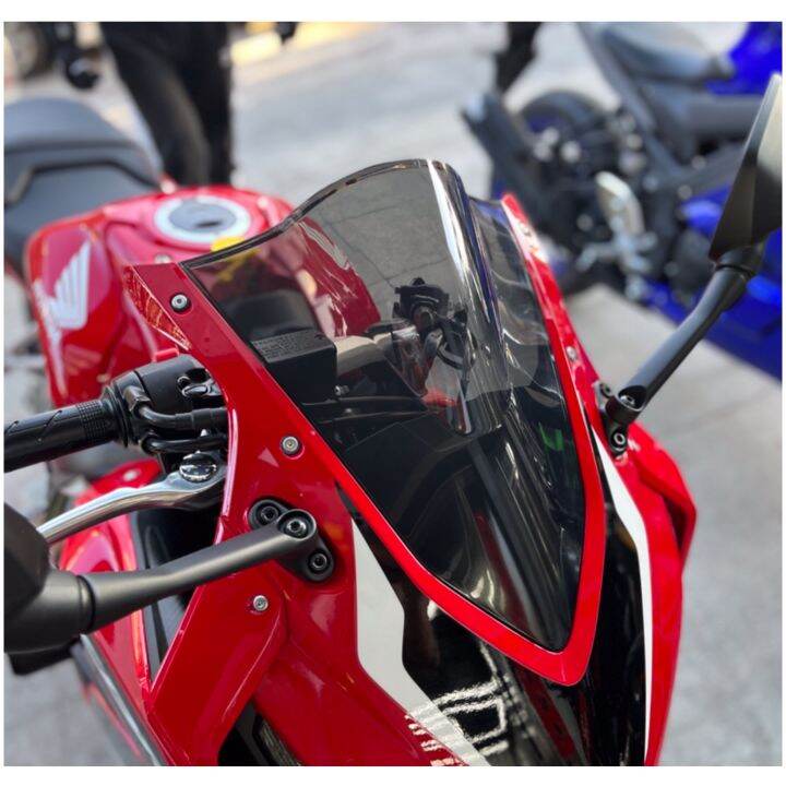 สำหรับฮอนด้า CBR650R CBR 650R รถจักรยานยนต์กระจกกระจกควันสีดำสีเทา