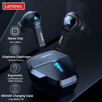 Lenovo HQ08 Ture หูฟังเล่นเกมไร้สายไฮไฟ AAC SBC หูฟัง Latency ต่ำพร้อมไมโครโฟนหูฟังบลูทูธกันน้ำ