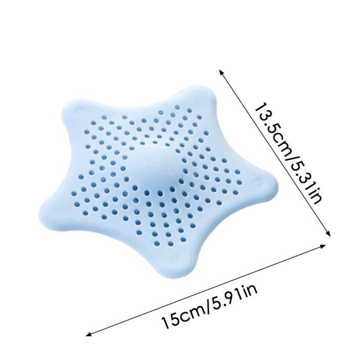 ตัวกรองอ่างล้างจานซิลิโคน8ชิ้น-ตัวป้องกันท่อระบายน้ำรูปทรงปลาดาวพร้อมถ้วยดูดอ่างอาบน้ำห้องครัวห้องน้ำท่อระบายตัวกรอง-4สี