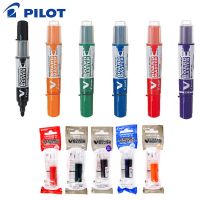 ปากกาไวท์บอร์ดลบหมึกของเหลวเติมได้2.3มม. ปากกาไวท์บอร์ด Pilot ญี่ปุ่น6สีเครื่องเขียนสำหรับนักเรียนโรงเรียน