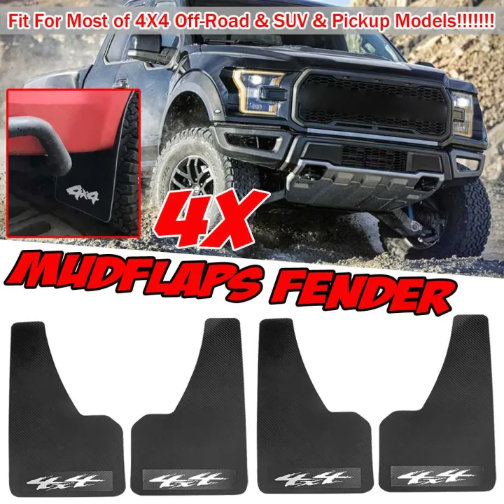 4PCS Universal Mud Flaps Splash Guards Mudflaps Fender Flares For Most