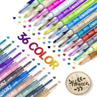 Acrylic Paint Marker Pens 36 Colors Premium Waterproof Permanent Paint Art Marker Pen Set for Rock Painting DIY Craft Projects