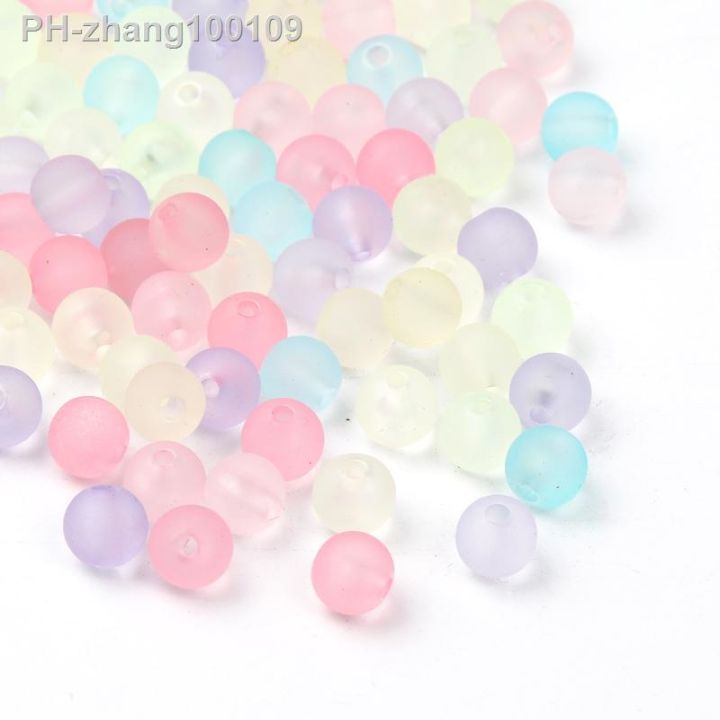 cw-20-100pcs-6-8-10-12mm-colorful-beads-round-matte-spacer-loose-jewelry-making-necklace-diy-accessories