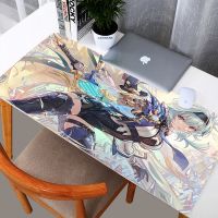 Mousepad Anime Mousepad แผ่นรองเมาส์สำหรับเล่นเกม แผ่นรองเมาส์สำหรับเล่นเกม ตู้เกมพีซี Genshin Impact Kawaii อุปกรณ์เสริม Mausepad Diy