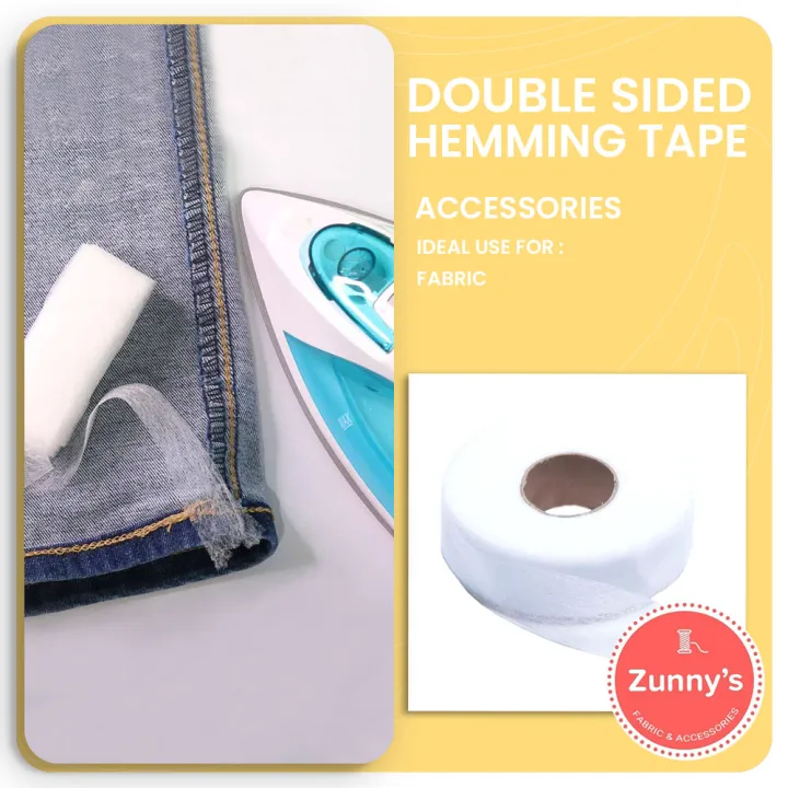 Double Sided Hemming  Tape Sewing Fabric 70 Yards White Lazada PH