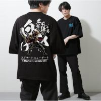 อะนิเมะ One Piece กราฟิก CVC COTTON ที unisex เสื้อยืดสีดํา 5yW