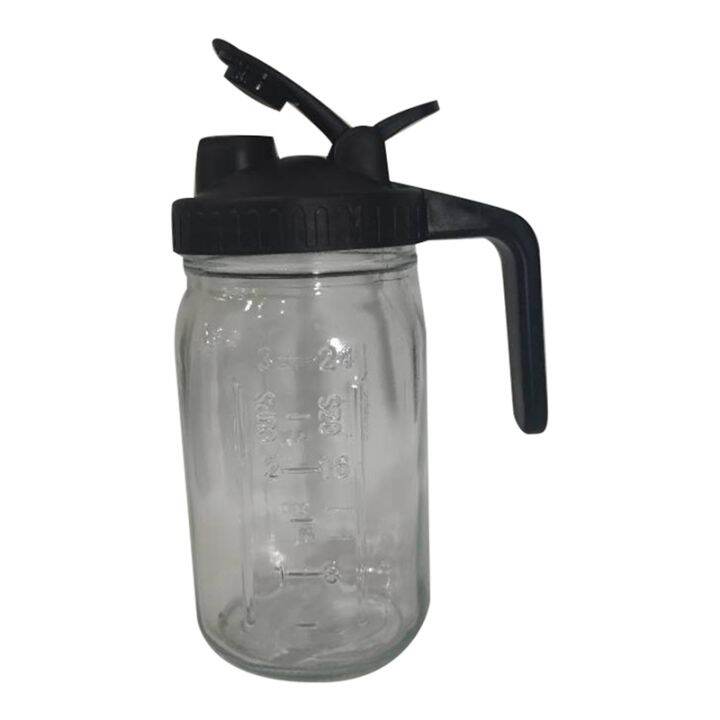 32oz-mason-jar-pour-spout-lid-glass-pitcher-graduated-mason-jar-seal-for-juice-milk-coffee-tea-lemonade-drink