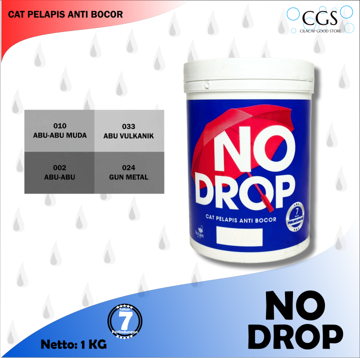 No Drop Abu Abu 1kg Pelapis Anti Bocor Waterproofing No Drop Abu Abu No Drop Grey No Drop 4239