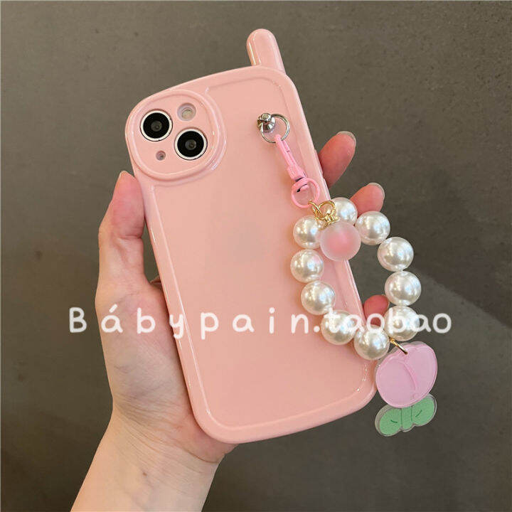 เปลือกโทรศัพท์มือถือสำหรับ-iphonexs-จี้ดอกไม้มุกสำหรับ-iphone13-โทรศัพท์มือถือที่ทันสมัยง่ายสีเปลือกป้องกันสำหรับ-iphone12promax-จี้โทรศัพท์มือถือเปลือกทิวลิปสำหรับ-iphone11