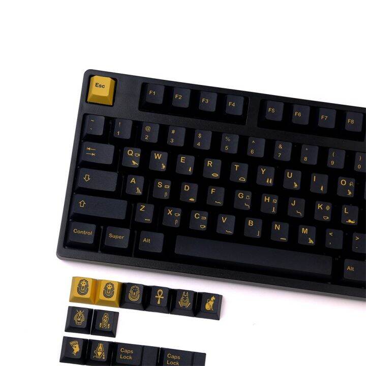 Egyptian Pharaoh 128 Keys PBT Dye Sublimation Cherry Profile Keycaps