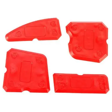 4pcs Caulking Tool Kit Silicone Joint Sealant Spreader Spatula Scraper Edge  Repair Tools Floor Tile Edges Cleaner