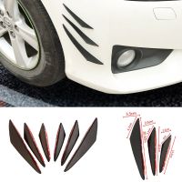 【CW】New 6pcs/set Universal Front Bumper Lip Decoration Diffuser Splitter Fins Body Spoiler Canards Valence Chin Car Tuning Canard