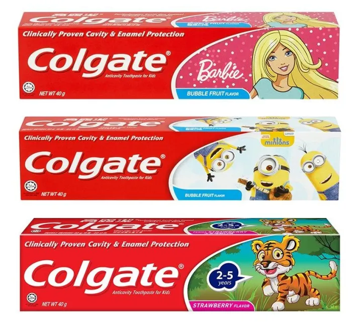 Colgate Kids Toothpaste [40g] [4 type cartoon] Lazada