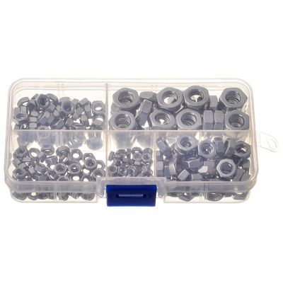 230PCS M3, M4, M5, M6, M8 Stainless Steel Screw Nut Box Set Metric Hexagon Socket Nut Set