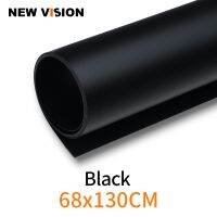 สีดำ68X130ซม. 27*51นิ้วฉากหลังถ่ายภาพกระดาษ Matte PVC ไวนิลไม่มีรอยต่อพื้นหลังกันน้ำ